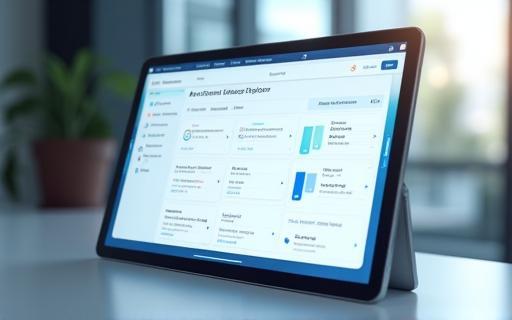 Mobile account dashboard mockup